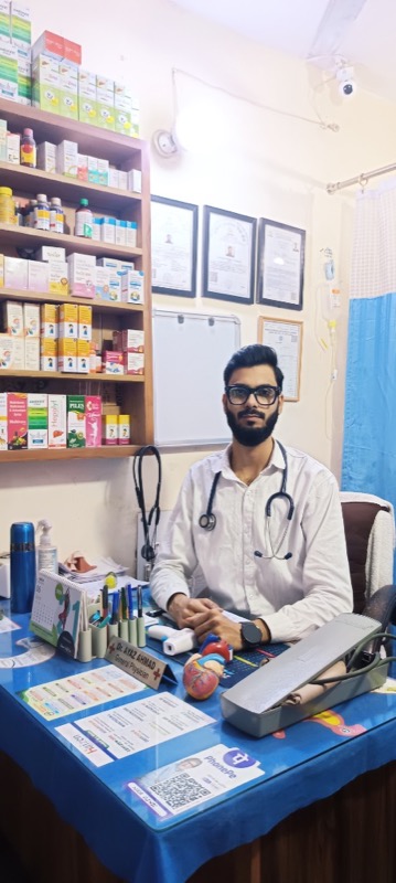 Dr. Ayaz Ahmad in Consultation Room at Batla House
